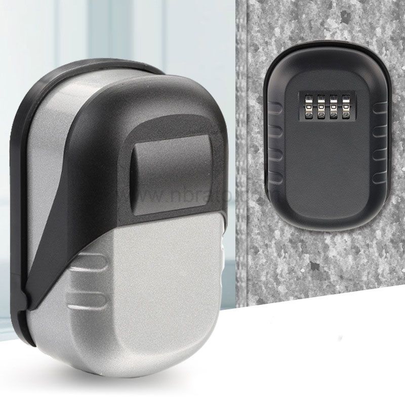 Weatherproof 4-digit Combination Key Safe Storage Lock Box Wall Mounted for Spare House Keys