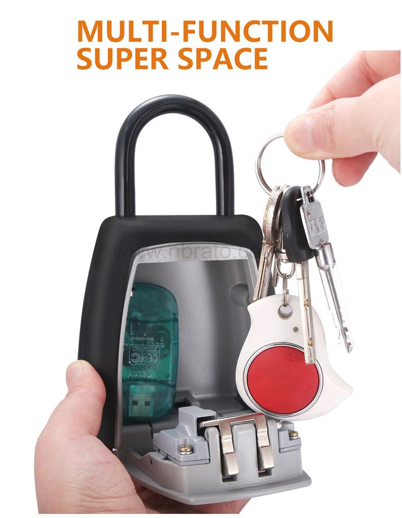 2020 Hot sale Portable hang combination Weatherproof key lock box digital lock for key safe box