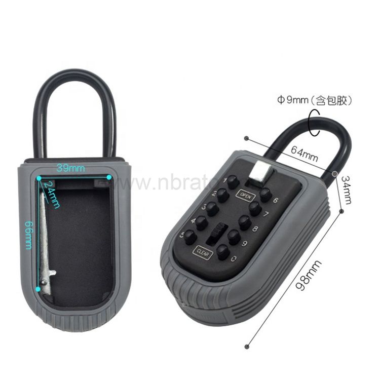 Safe Touch-tone Key box long shackle Box Code Secure Storage Lock Box