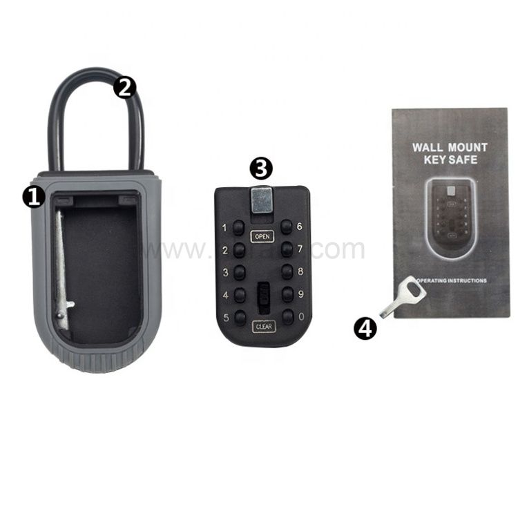 Safe Touch-tone Key box long shackle Box Code Secure Storage Lock Box