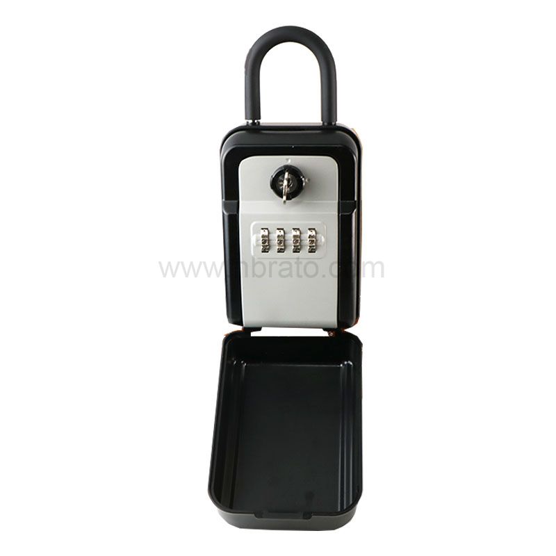 waterproof metal 4 digital key lock box with emergency key